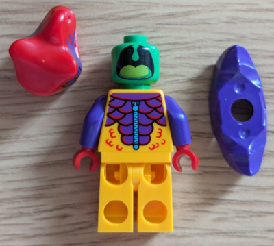 Lego 60380 City Comic Shop Guy Minifigure With T Rex/Dragon