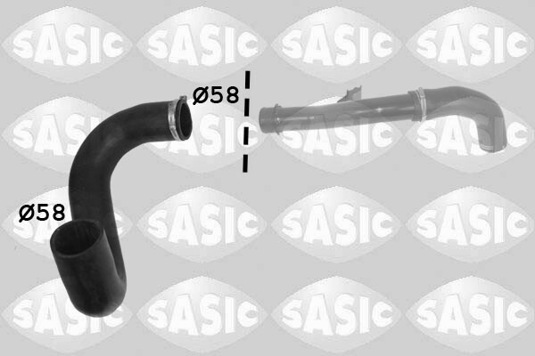 Sasic Ladeluftschlauch FüR Fiat Ducato Pritsche/Fahrgestell 130 Multijet 2.3 D-image