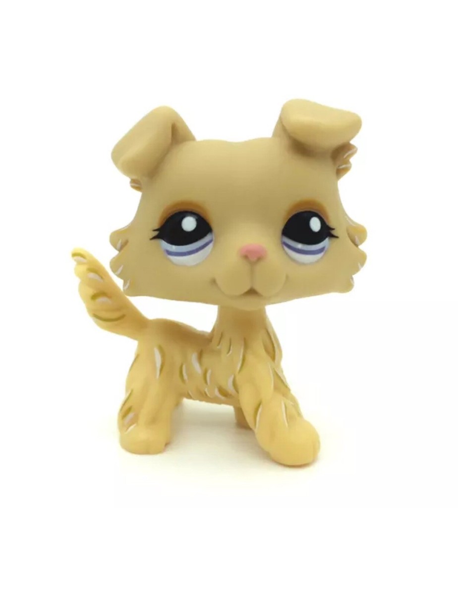 Littlest Pet Shop Rare Yellow Collie Dog Puppy Blue Eyes LPS Littlest Pet Shop Rare Yellow Collie Dog Puppy Blue Eyes LPS