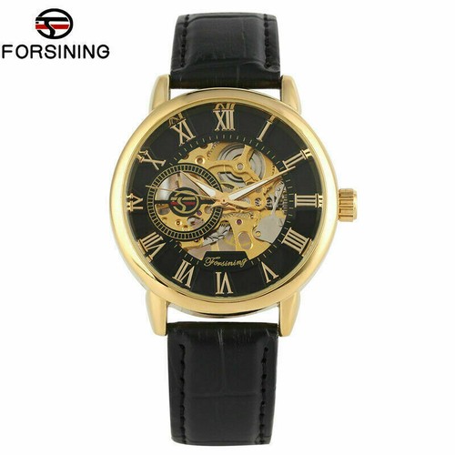 FORSINING Herren Handaufzug Mechanische Armbanduhr Lederband Römische Ziffern - Bild 2 von 14