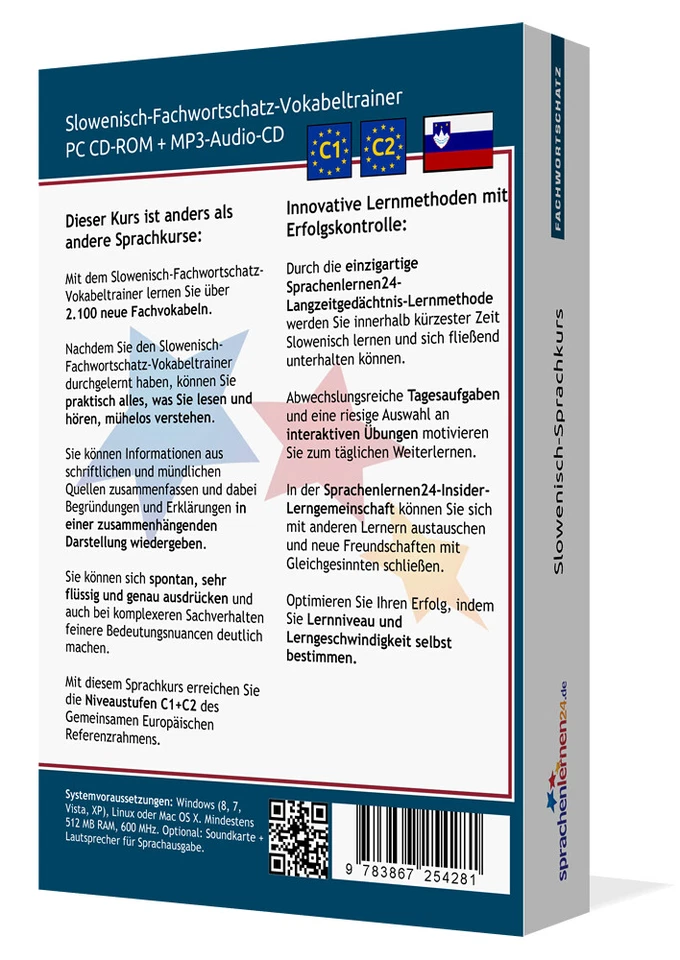 Slowenisch lernen Fachwortschatz C1+C2 Vokabeltrainer Onlinekurs Sprachenlernen2 - Bild 3 von 4