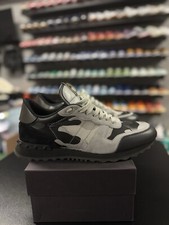13US/46EU - Valentino Garavani Sneakers Rockrunner Men Camo Grey 875 Retail