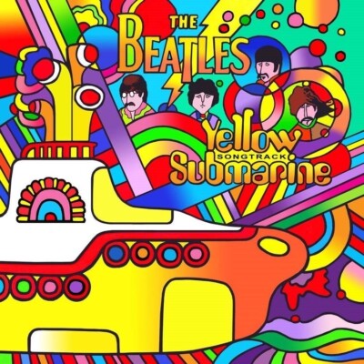 Handmade Beatles Yellow Submarine Psychedelic 8x8Craft Quilt