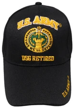 Black US Army DSG Drill Sergeant Retired Hat Ball Cap Veteran This We'll Defend