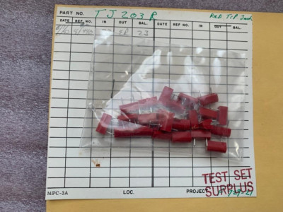 RAYTHEON - TIP JACK(LOW VOLTAGE RED,GOLD CONTACT) - PN# TJ203R