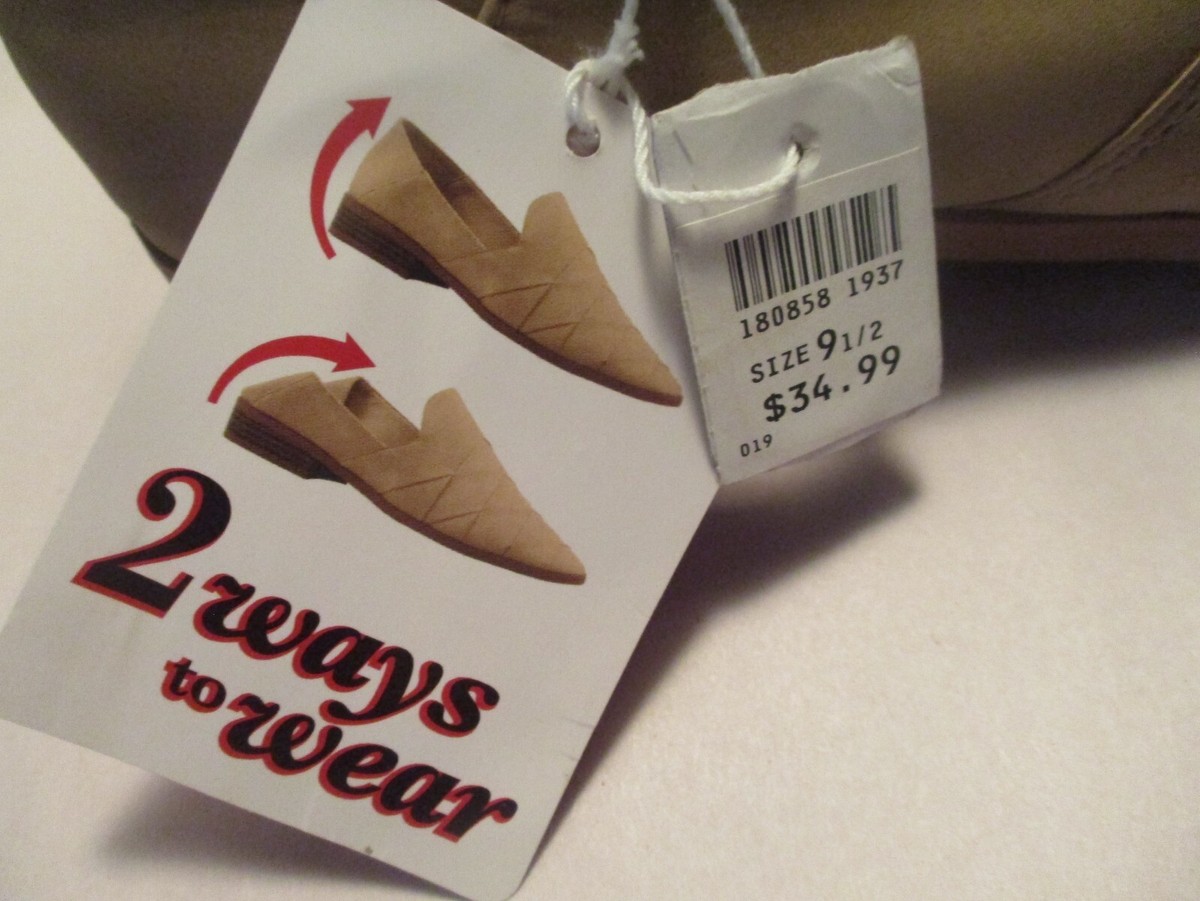 専用３ NWT American Eagle Women 9.5M Tan Woven Upper with Kickdown Heel