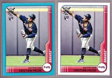 Christian Pache Braves Rookie 2022 Topps Big League #138 Teal Blue & Base RC