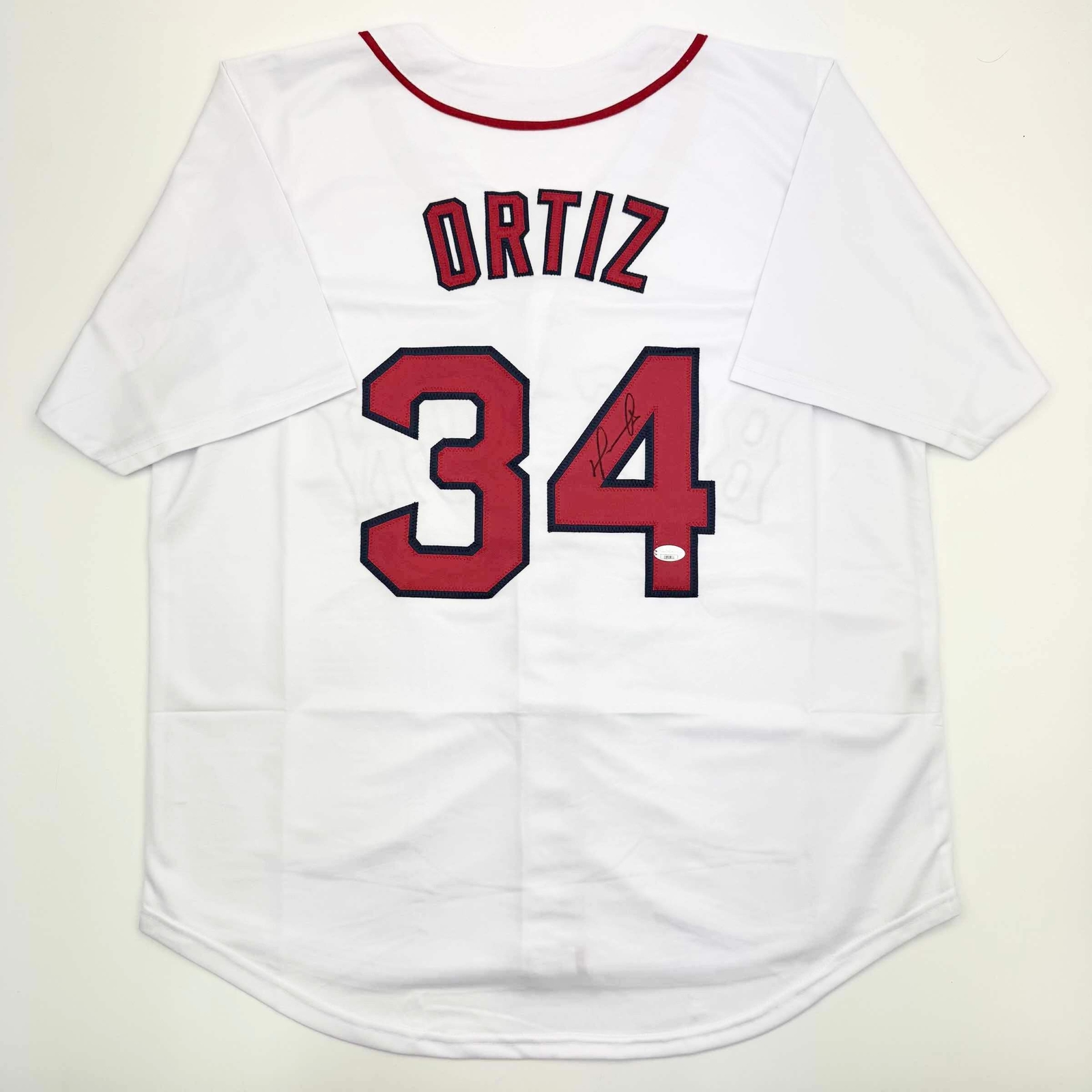 David Ortiz Autographed Signed Boston Red Sox / Boston White Baseball Jersey JSA COA 
