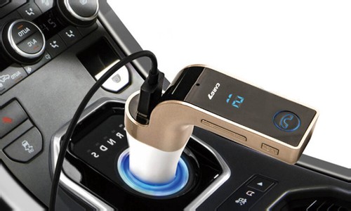 Hands-free Bluetooth FM Transmitter Car Kit-Gold - Picture 4 of 6