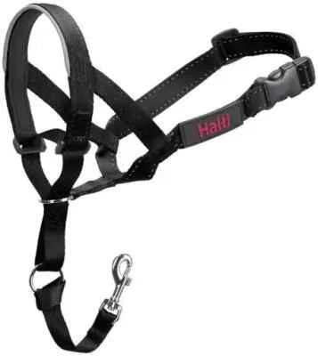 HALTI HEAD COLLAR BLACK For Dog Different Sizes 1/2/3/4 Choose