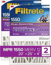 3M Filtrete 20x25x4 Furnace Air Filter Ultra Allergen NDP03-4 - 2 pack