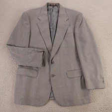 VTG Tweed Jacket M Gray Herringbone Barleycor...