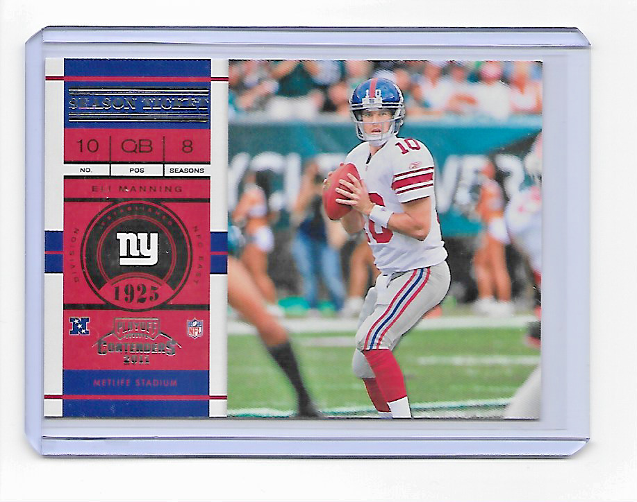 2011 PLAYOFF CONTENDERS ELI MANNING BASE CARD - CARD #55 - GIANTS - FREE SHIP
