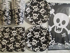 SKULLS / Happy Skulls - Birthday Party Supply Kit Pack Set 16