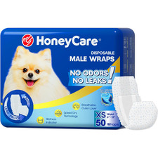 50 Pack Waist Disposable Dog Diapers Male Wraps Belly Bands Pet Soft X small