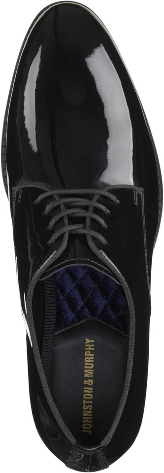 Johnston & Murphy Gavney Puntera Lisa Negro Patente 11M EE. UU. #8077 Foto 3 de 3