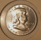 1950 Franklin U.S. Silver Half Dollar, Philadelphia, uncirculated