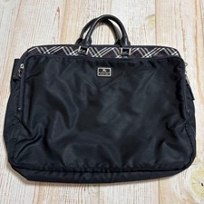 Burberry Handbag Business Bag Black Nylon Che...