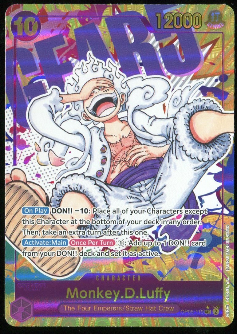 Monkey D. Luffy One Piece OP05-119 Gear 5 Alternate Art English