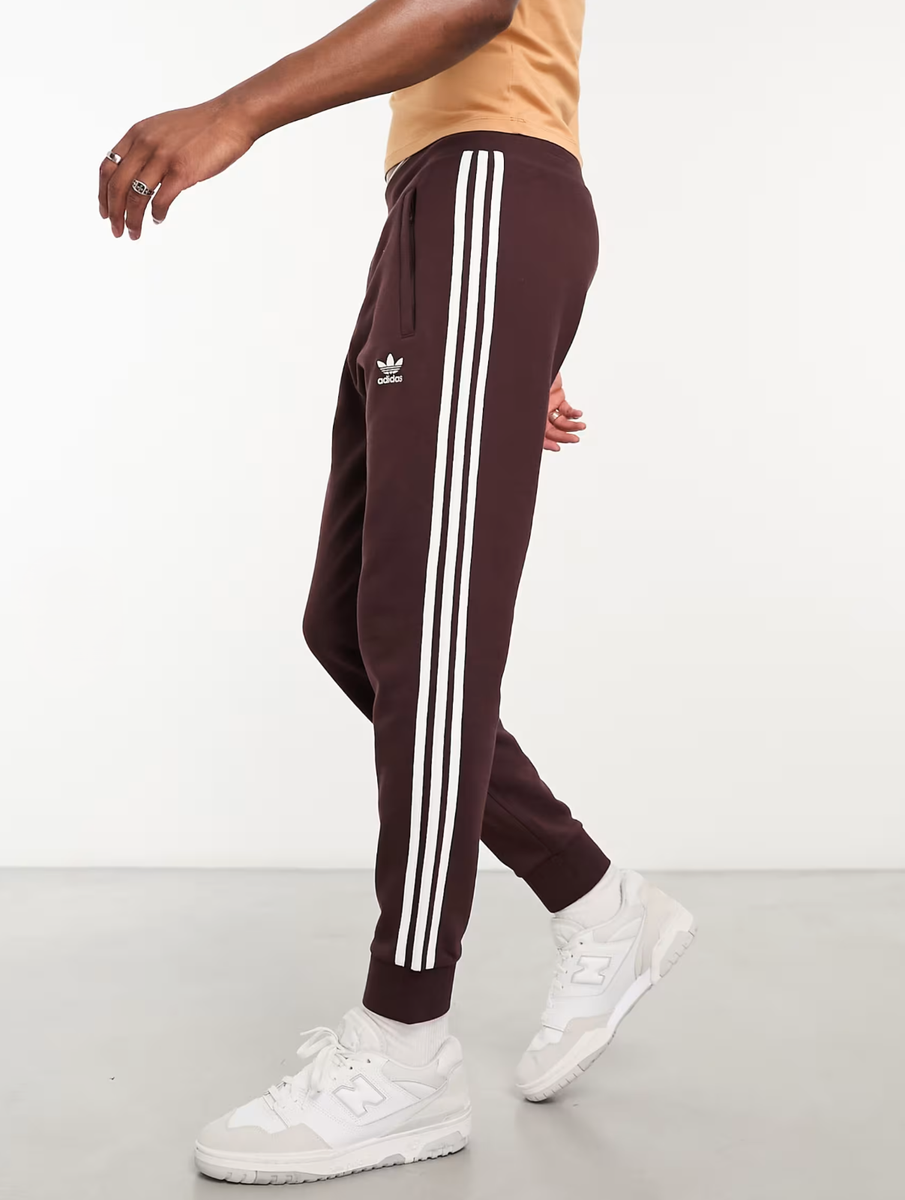NEW MENS ADIDAS ORIGINALS 3 STRIPES CUFFED TREFOIL PANTS ~SIZE