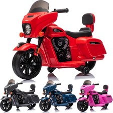 Kids Electric Motorcycle 6V with Training Wheels LED Headlight Bluetooth 2-5Y