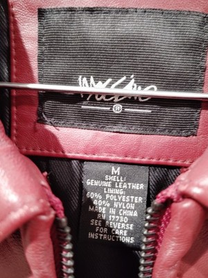 Vintage Mossimo Women's Red Leather Jacket Medium | eBay