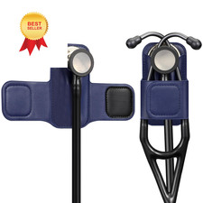 SKYREH Stethoscope Holder Clip, PU Leather Hip Navy