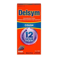 GRAPE Flavor 5 oz. Delsym Extended Release 12 Hour Cough Suppressant - THE BEST!