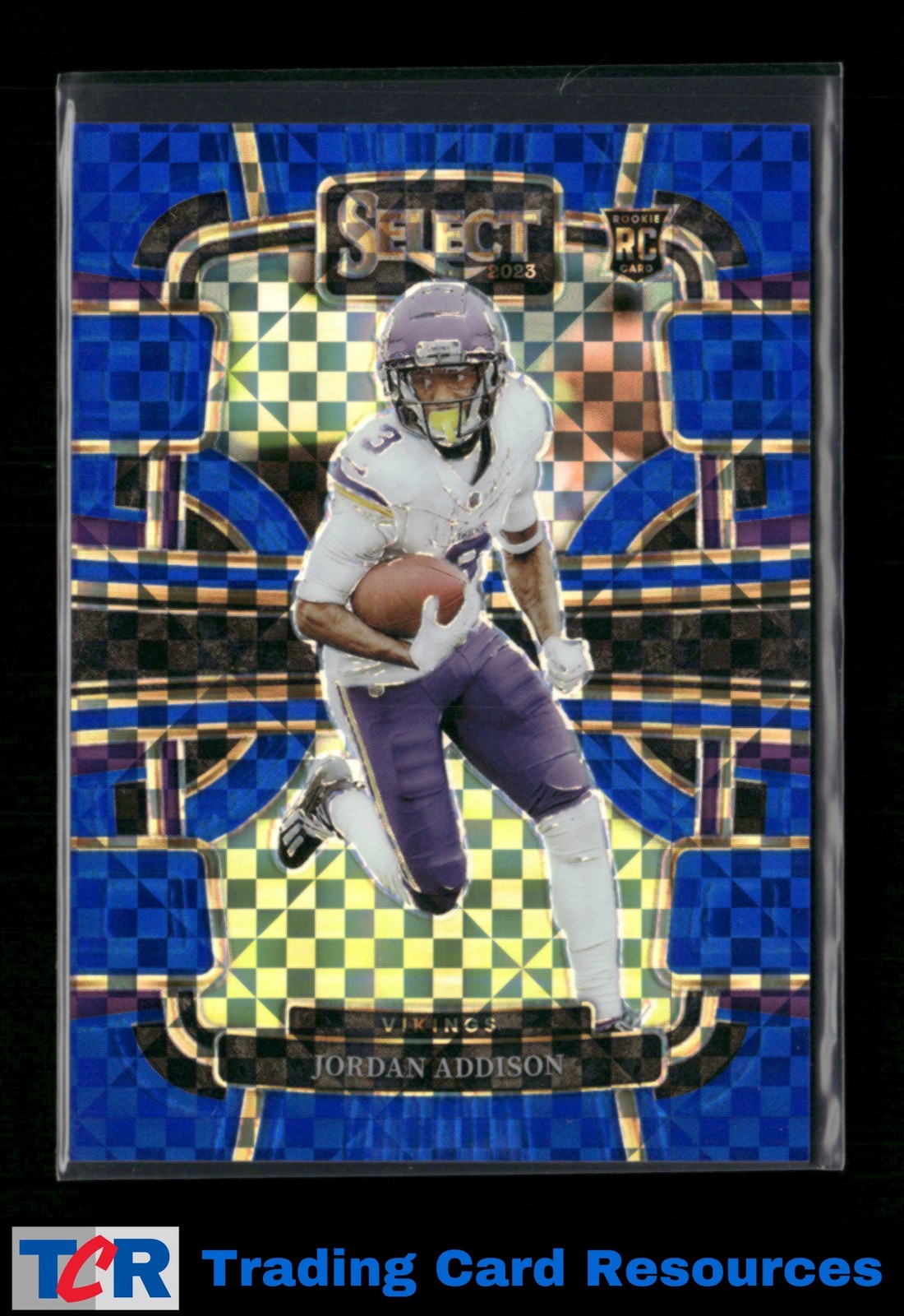 2023 Panini Select #66 Jordan Addison Blue Prizms #/199