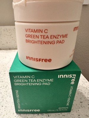 Innisfree Green Tea Enzyme Brightening Pad (60 Pads) / K beauty/ Free shipping