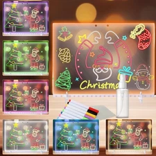 Lumiboard Led Drawing Board, 13.8"X10" LED Note Board with Colors, 4 Modes & ...