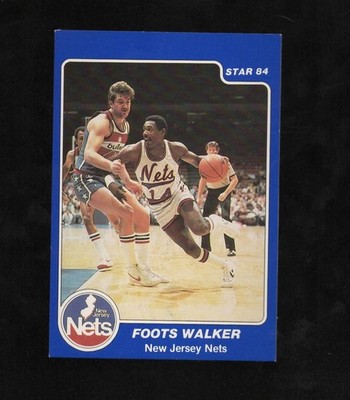1983-84 Star #155 Foots Walker EX-EXMINT NEW JERSEY NETS CLEAN SHARP