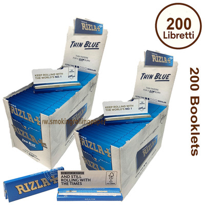 Cartine Rizla Blu Corte Regular   2 x 100 Libretti | Box da 200 Zigarettenpapier