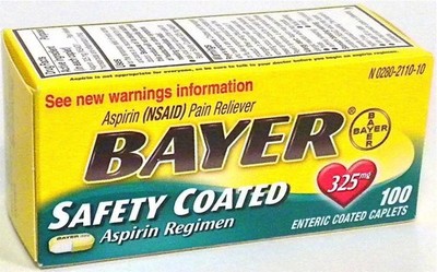 BAYER PAIN RELIEVER 100 ENTERIC COATED CAPLETS Exp 08/26 Box Damage