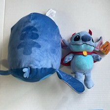 Disney Stitch 8  Plush Halloween Vampire W Squish Toy