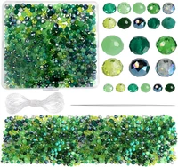 1000 StüCk Perlen GrüN Facettenperlen GrüN 4Mm 6Mm 8Mm Glaskristall Perlen