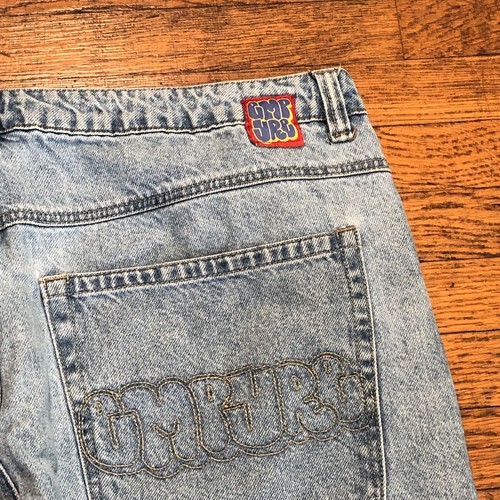 Empyre Baggy Embroidered Jeans Men’s Size 38 (40x27) Blue Skater Hip Hop Y2K - Picture 5 of 12