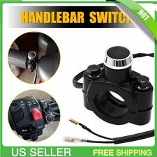 Motorcycle Handlebar Control Switches With Wiring Harness Kit High Quality Black