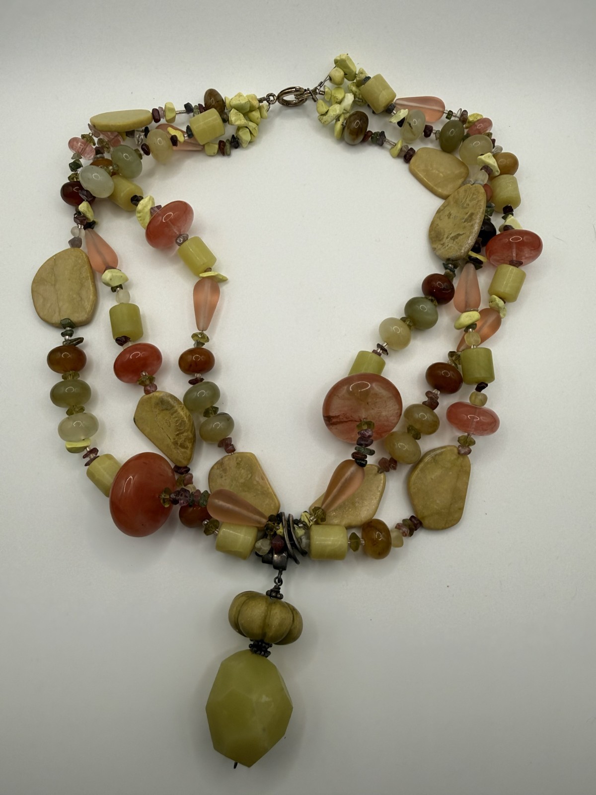 Vintage Multi-Strand Bohemian-Style Turquoise Nug… - image 1