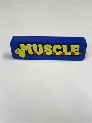 M.U.S.C.L.E 3D printed Logo Thick Free Standing Shelf Display