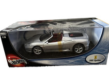New In Box Sealed 100% Hot Wheels Ferrari 360 Spider Silver 1:18