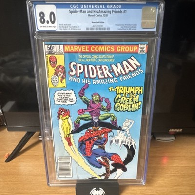 Marvel Spider-Man Amazing Friends #1 CGC 8.0 Newsstand First Appearance