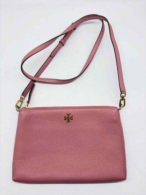 Pre-Owned Tory Burch Pink Pebbled Crossbody Crossbody