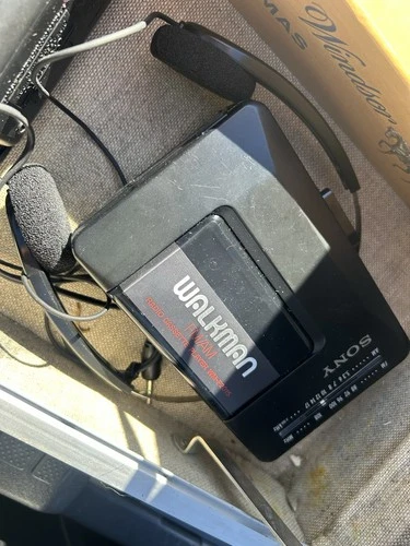 Vintage Sony Walkman With Original Headphones Radio Cassette Player WM-F2015