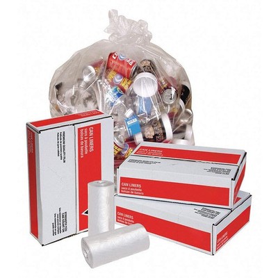 GRAINGER 31DK44 Recycled Trash Bag,56 gal.,Clear,PK100 31DK44