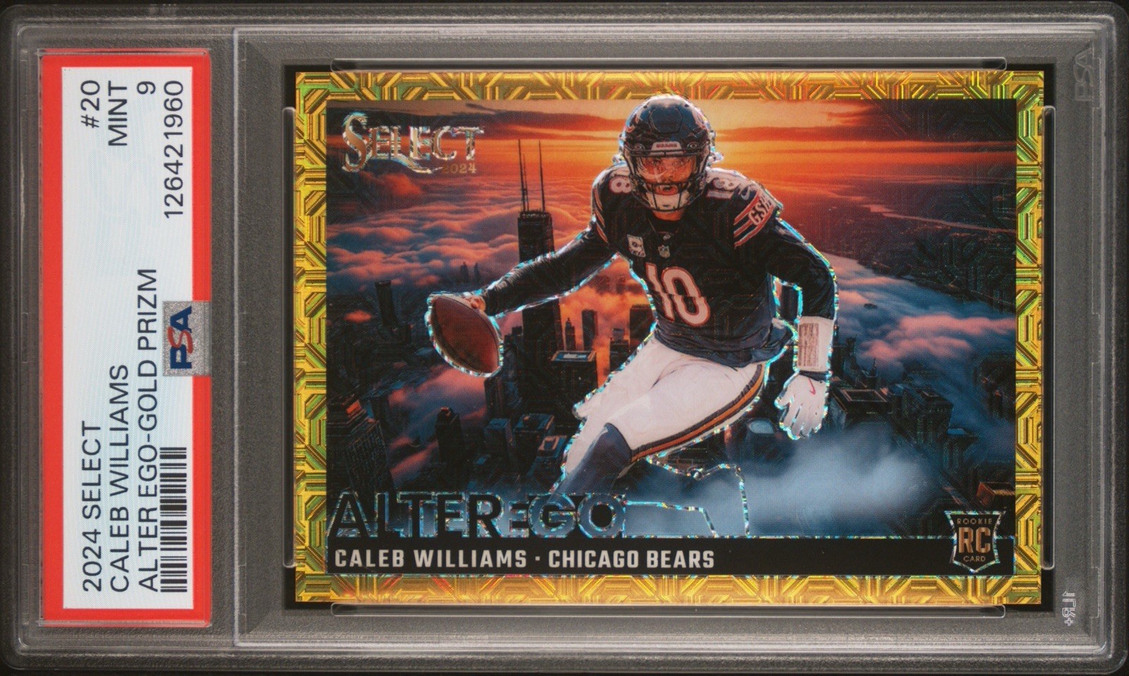 2024 Panini Select - Alter Ego Caleb Williams #20 Gold Prizm /10 (RC)