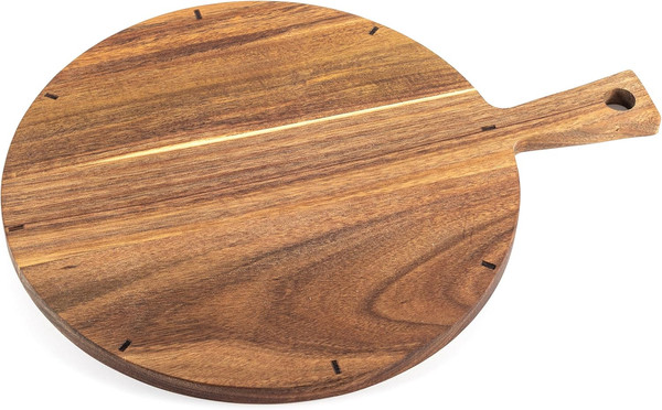 Hanseküche Pizzateller Holz – Rundes Pizzabrett Aus Akazienholz, 31 Cm Durchmess-image