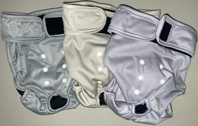 Paw Legend 3-Pack Female Dog Washable Reusable Diaper, Morandi, Medium