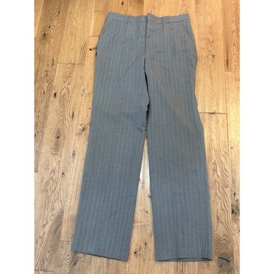 Christian Dior Monsieur Mens Grey Pinstripe Dress Pants Trousers 32x31 Vintage
