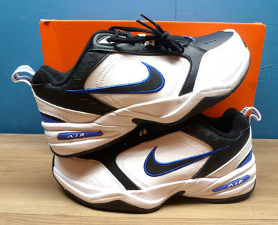 Nike Air Monarch IV 4E Wide White Blue Black 416355-002 Men's 9.5 New
